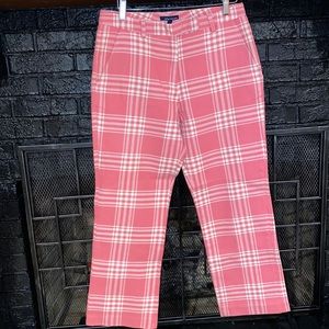 Taylor New York Pink Plaid Pants Sz 4